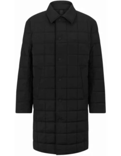 Water-repellent padded jacket in a relaxed fit- Black Men's Formal Coat