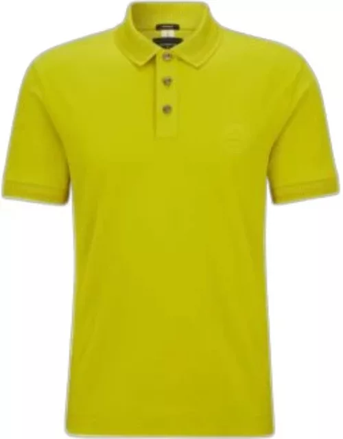 Porsche x BOSS mercerized-cotton slim-fit polo shirt- Green Men's Polo Shirt