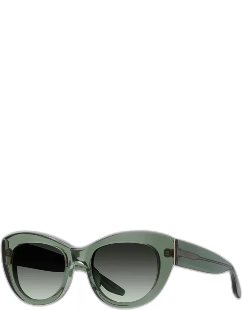 Coquette Gradient Green Acetate Cat-Eye Sunglasse
