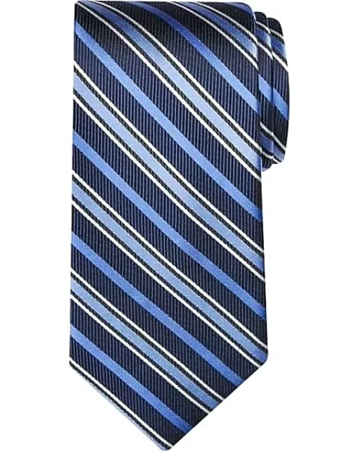Pronto Uomo Platinum Big & Tall Men's Narrow Tie Blue Stripe
