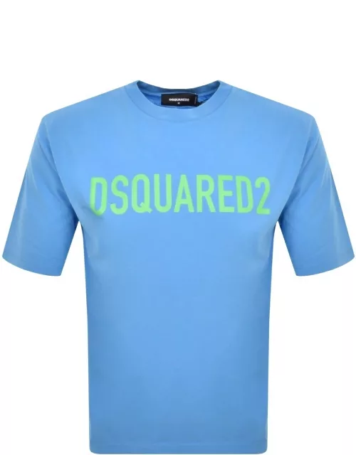 DSQUARED2 Loose Fit T Shirt Light Blue