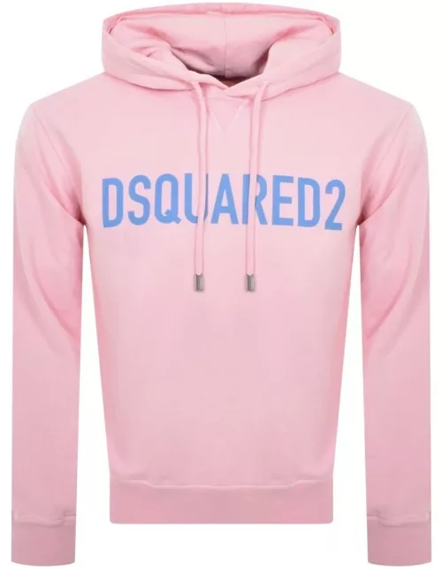DSQUARED2 Logo Pullover Hoodie Pink