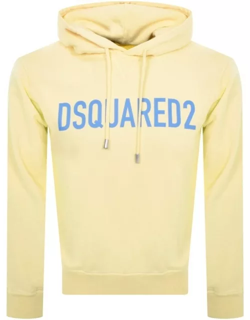 DSQUARED2 Logo Pullover Hoodie Yellow