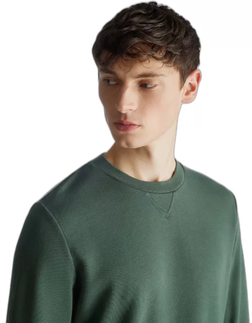 Derek Rose Men's Sweatshirt Quinn Cotton Modal Hunter Green
