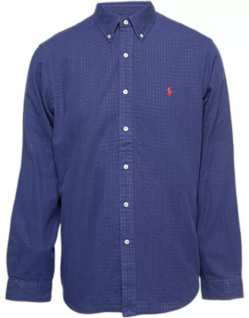 Ralph Lauren Blue Cotton Button Down Shirt