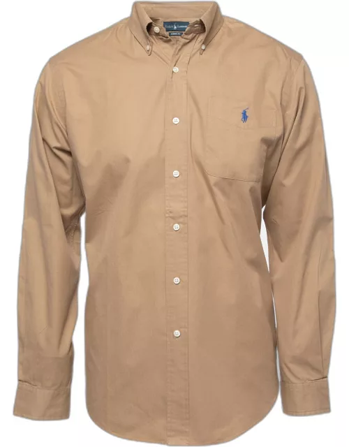 Ralph Lauren Beige Cotton Full Sleeve Classic Fit Shirt