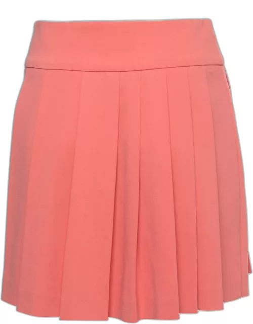 Moschino Pink Crepe Pleated Mini Skirt