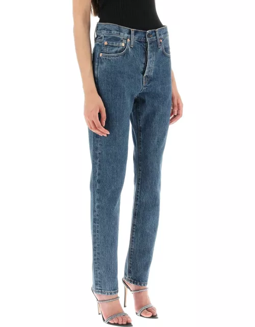 WARDROBE.NYC Slim Jeans With Acid Wash
