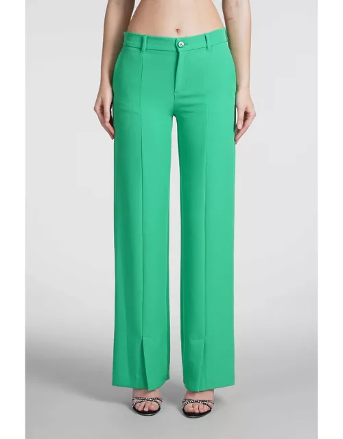 Chiara Ferragni Pants In Green Polyester