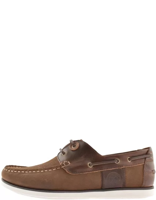 Barbour Leather Wake Shoes Brown
