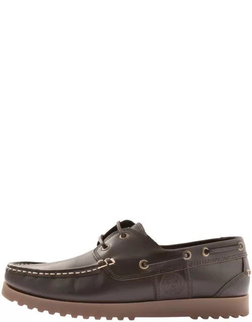Barbour Leather Seeker Shoes Brown
