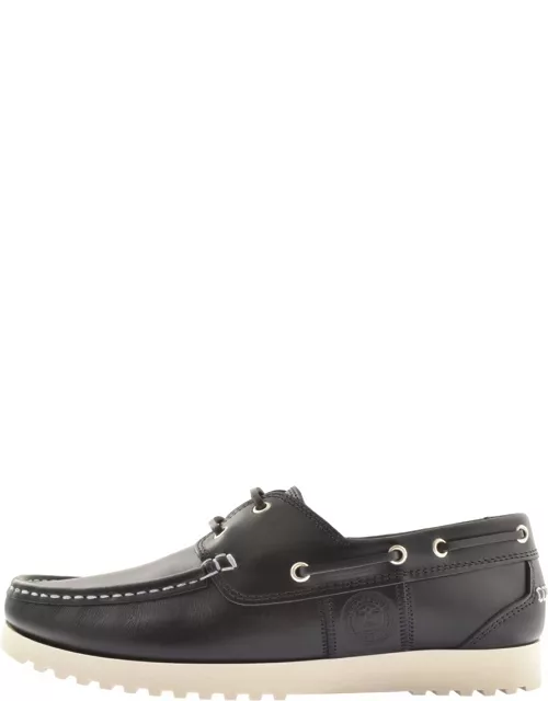 Barbour Leather Seeker Shoes Navy