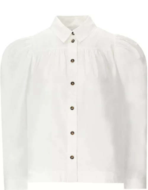 Ganni Long Sleeve Cotton Shirt