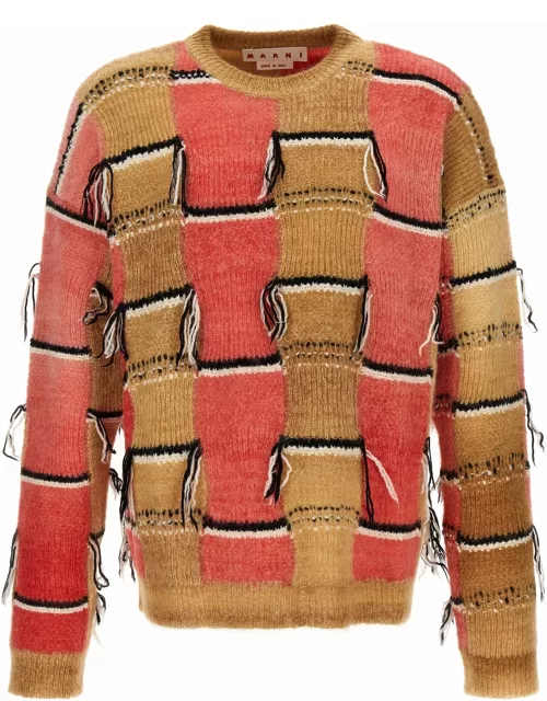 Marni Fringed Multicolor Sweater