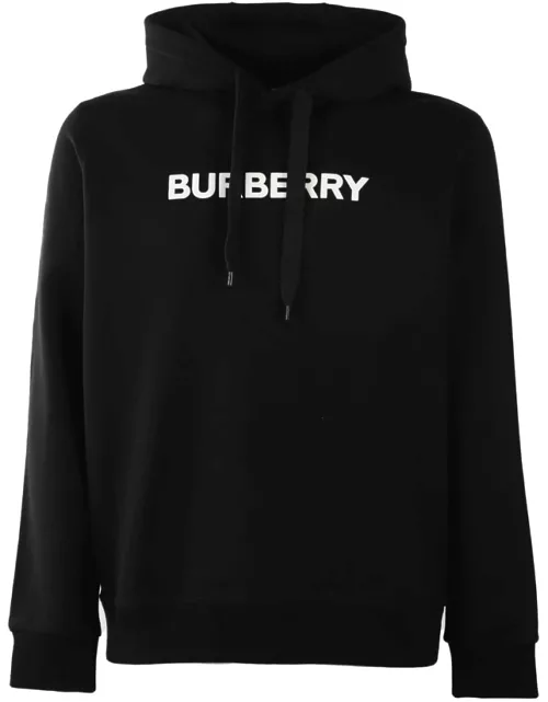 Burberry Cotton Hooded Sweatshirt With Logo