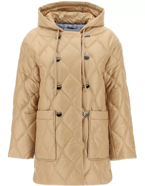 GANNI HOODED QUILTED JACKET