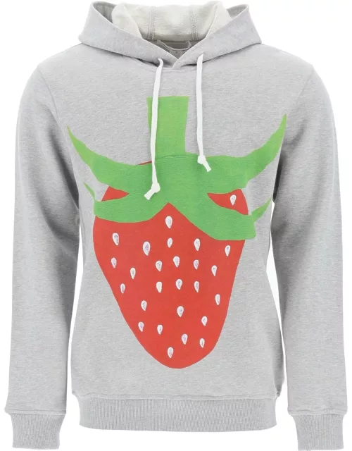 COMME DES GARCONS SHIRT STRAWBERRY PRINTED HOODIE