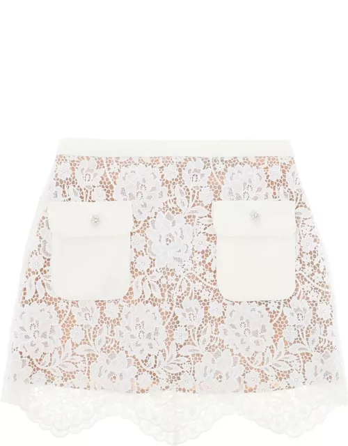 SELF PORTRAIT mini skirt in floral lace