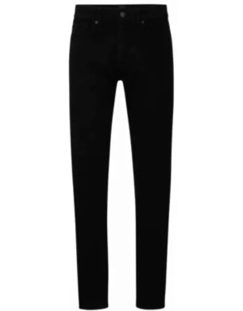 Regular-fit jeans in stay-black comfort-stretch denim- Black Men's Jean