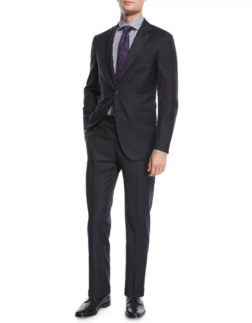 Solid Wool Two-Piece Suit