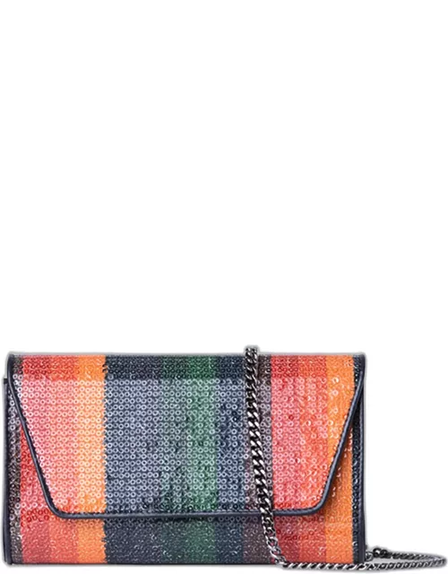 Anouk Small Sequin Striped Clutch Bag