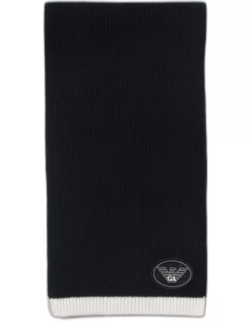 Emporio Armani scarf in virgin wool with logo