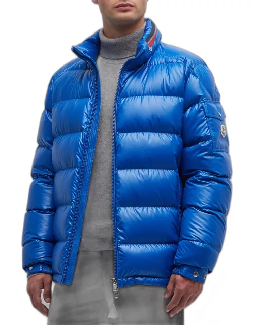 Men's Quilted Down Hooded Puffer Jacket