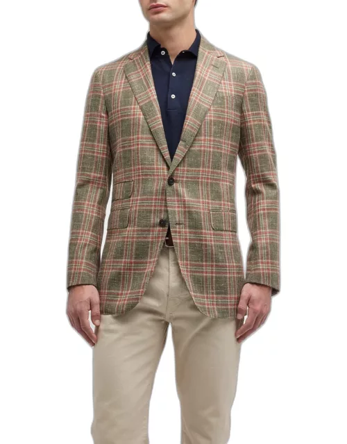 Men's Virgil Plaid Wool-Blend Sport Jacket