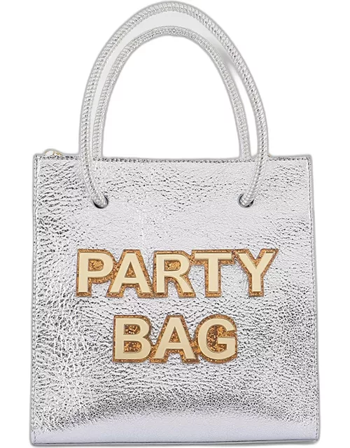 Mini Party Metallic Leather Tote Bag