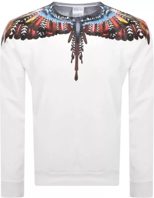 Marcelo Burlon Grizzly Wings Sweatshirt White