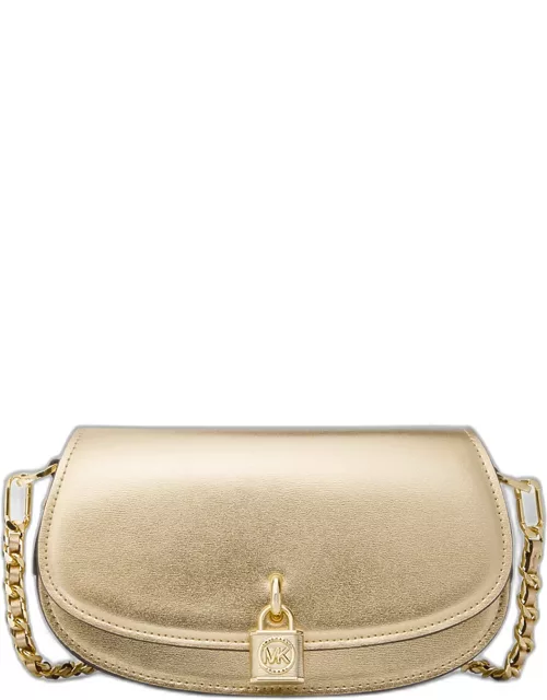 Small East-West Metallic Chain Shoulder Bag