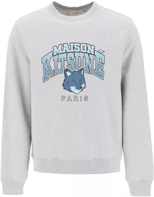 Maison Kitsuné Crew-neck Sweatshirt With Campus Fox Print