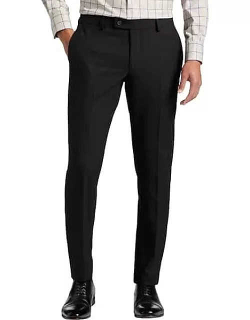 Egara Skinny Fit Men's Suit Separates Pants Black Solid