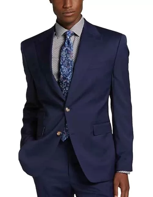 Tayion Men's Classic Fit Peak Lapel Suit Separates Jacket Navy Solid