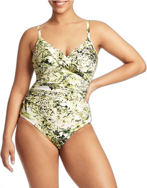 Troppica Twist-Front One-Piece Swimsuit (DD-E Cup)