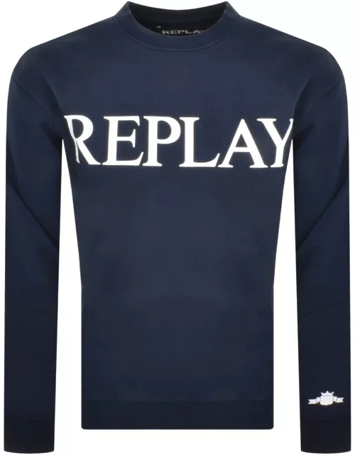 Replay Crew Neck Sweatshirt Navy