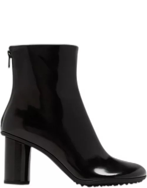 Atomic Leather Cylinder-Heel Ankle Boot