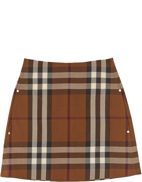 burberry mini skirt with tartan pattern