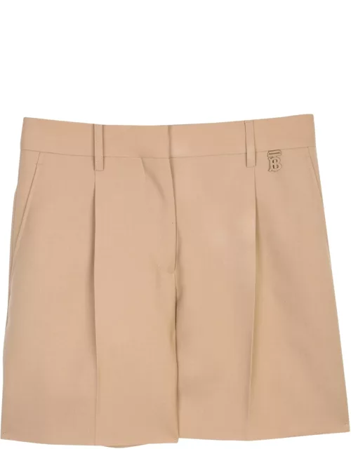 burberry shorts with pleat