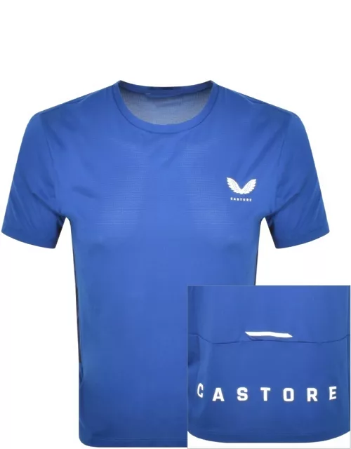 Castore Mix Mesh Performance T Shirt Blue