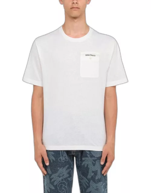 White tailored crew-neck T-shirt