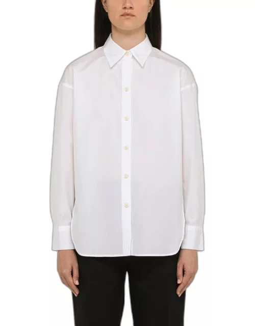 White shirt with slit