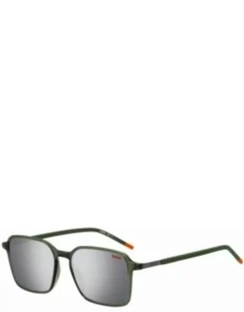 Green sunglasses with stainless-steel temples Men's Eyewear