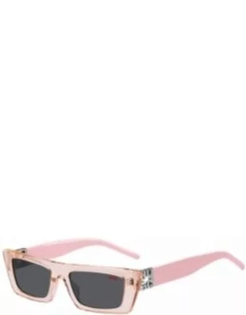 Pink-acetate sunglasses with 3D monogram Women's Eyewear