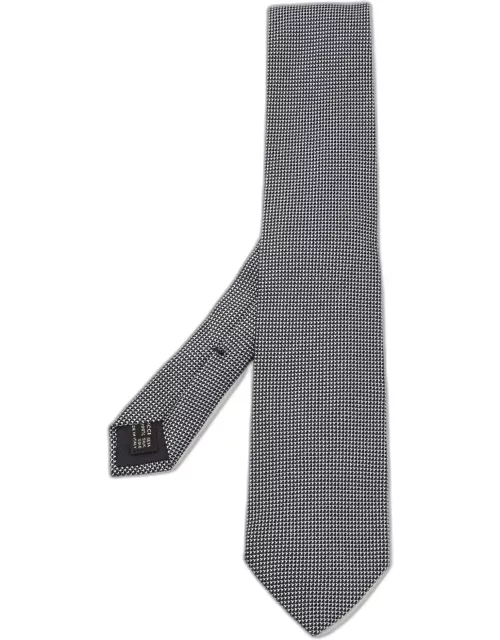 Gucci Navy Blue Patterned Silk Tie