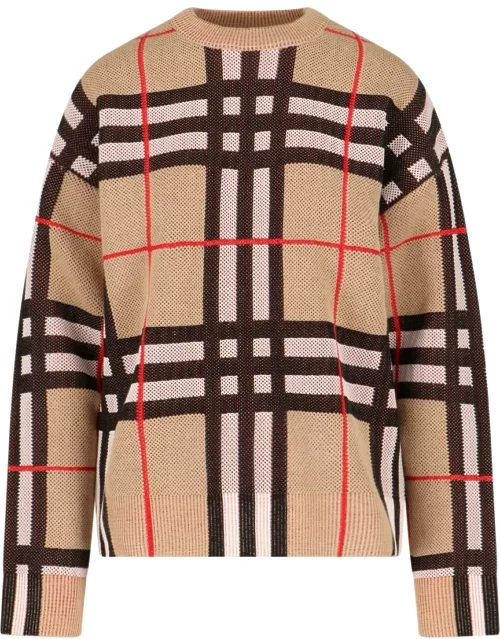 Burberry Check Pattern Sweater