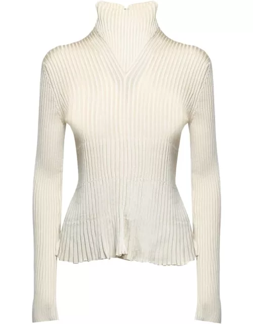 Bottega Veneta Pleated Sweater In Light Viscose