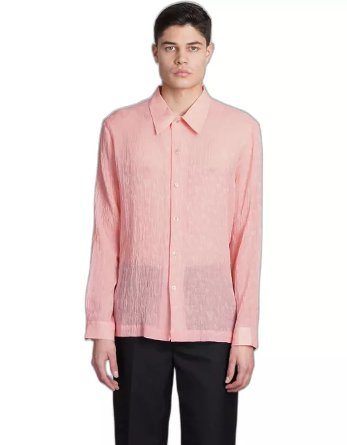 Séfr Shirt In Rose-pink Cotton