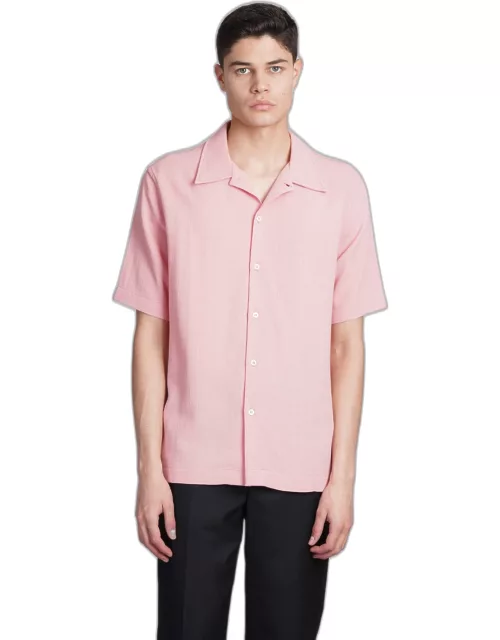 Séfr Shirt In Rose-pink Cotton