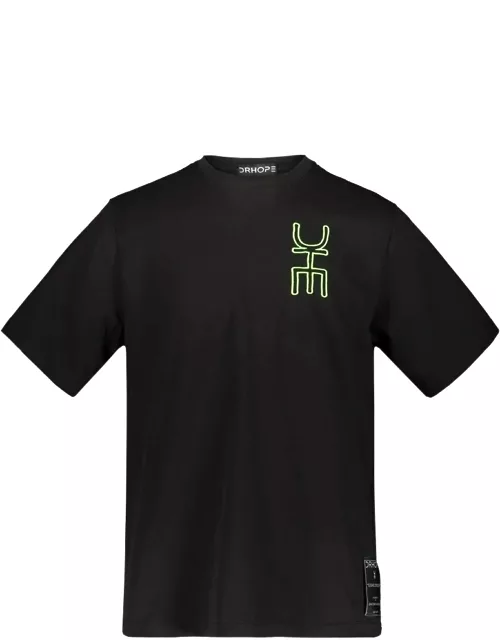 Drhope Black T-shirt With Embroidered Logo